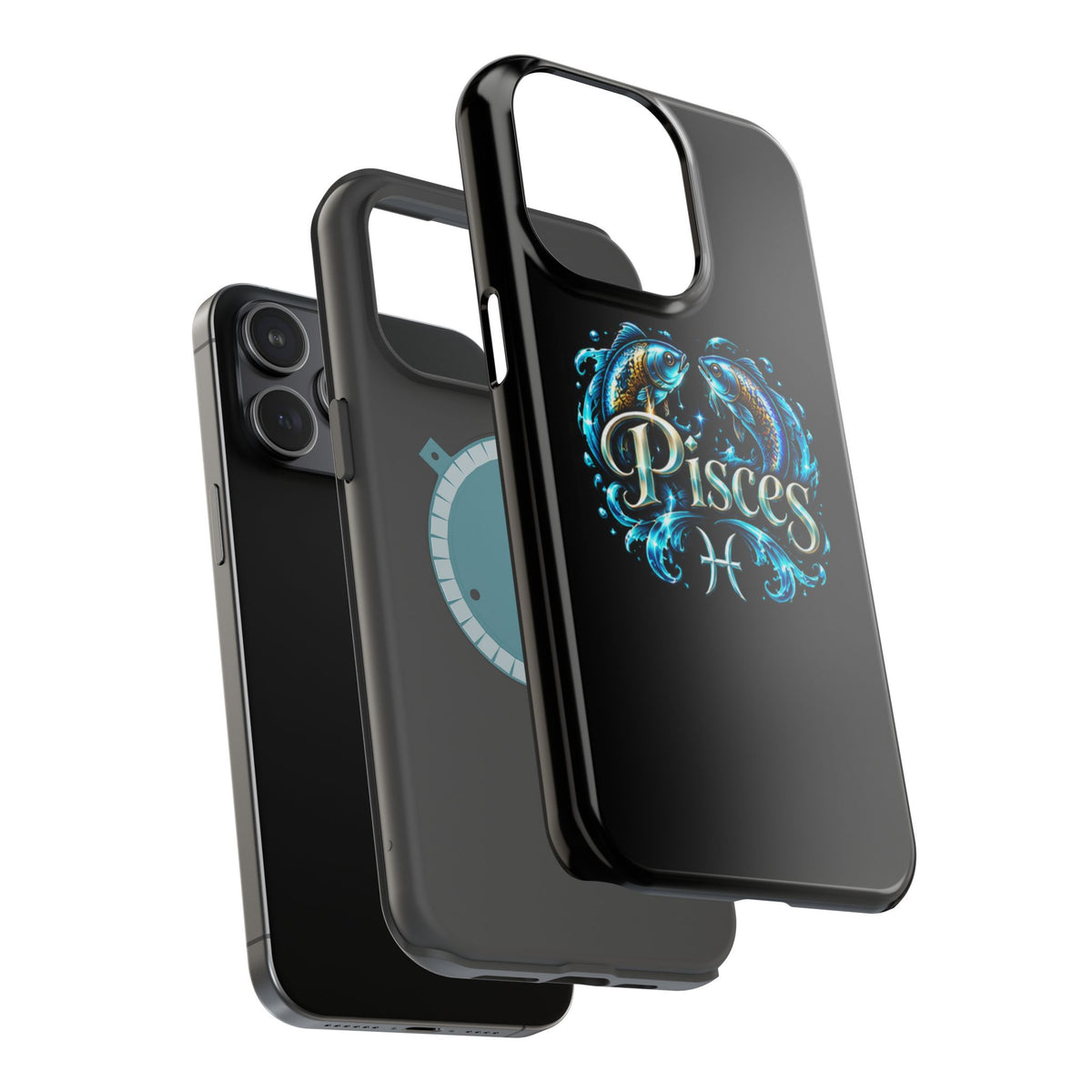 Pisces Magnetic Impact-Resistant Phone Case — Zodiac Fish Astrology Design