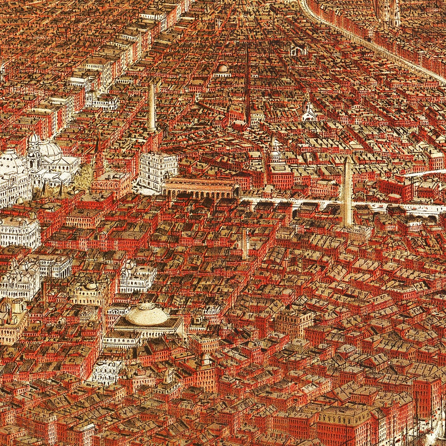 Vintage Map of New York City, New York 1884