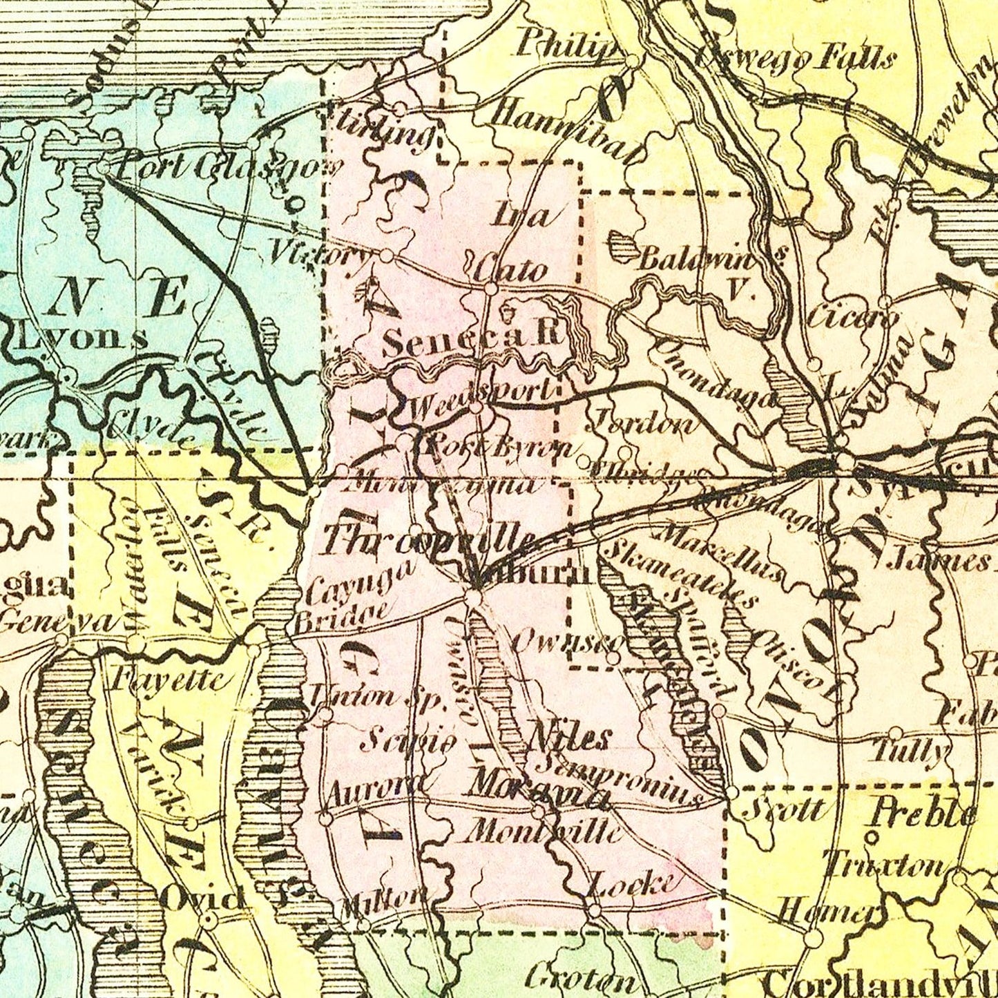 Vintage Map of New York 1836