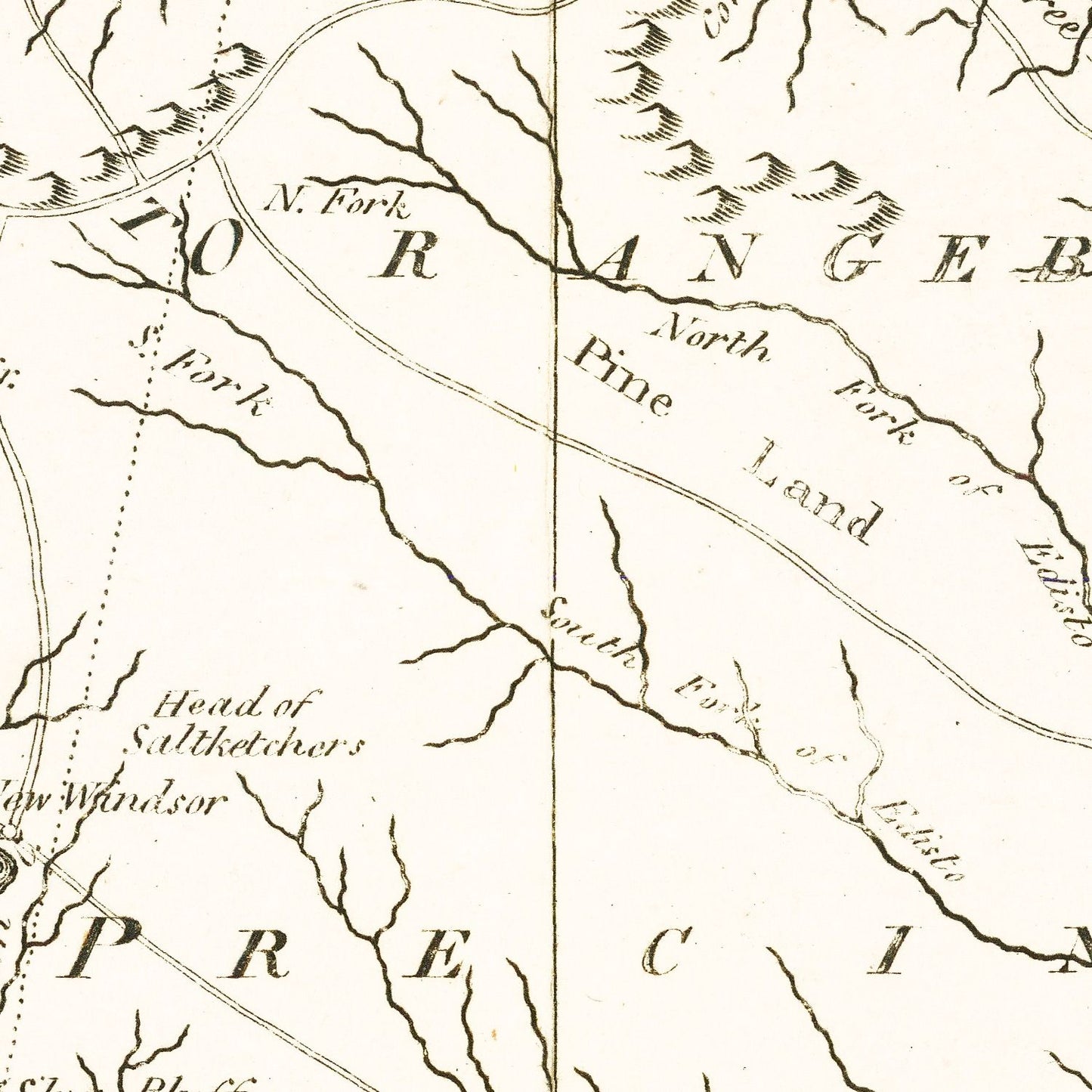 Vintage Map of South Carolina 1796