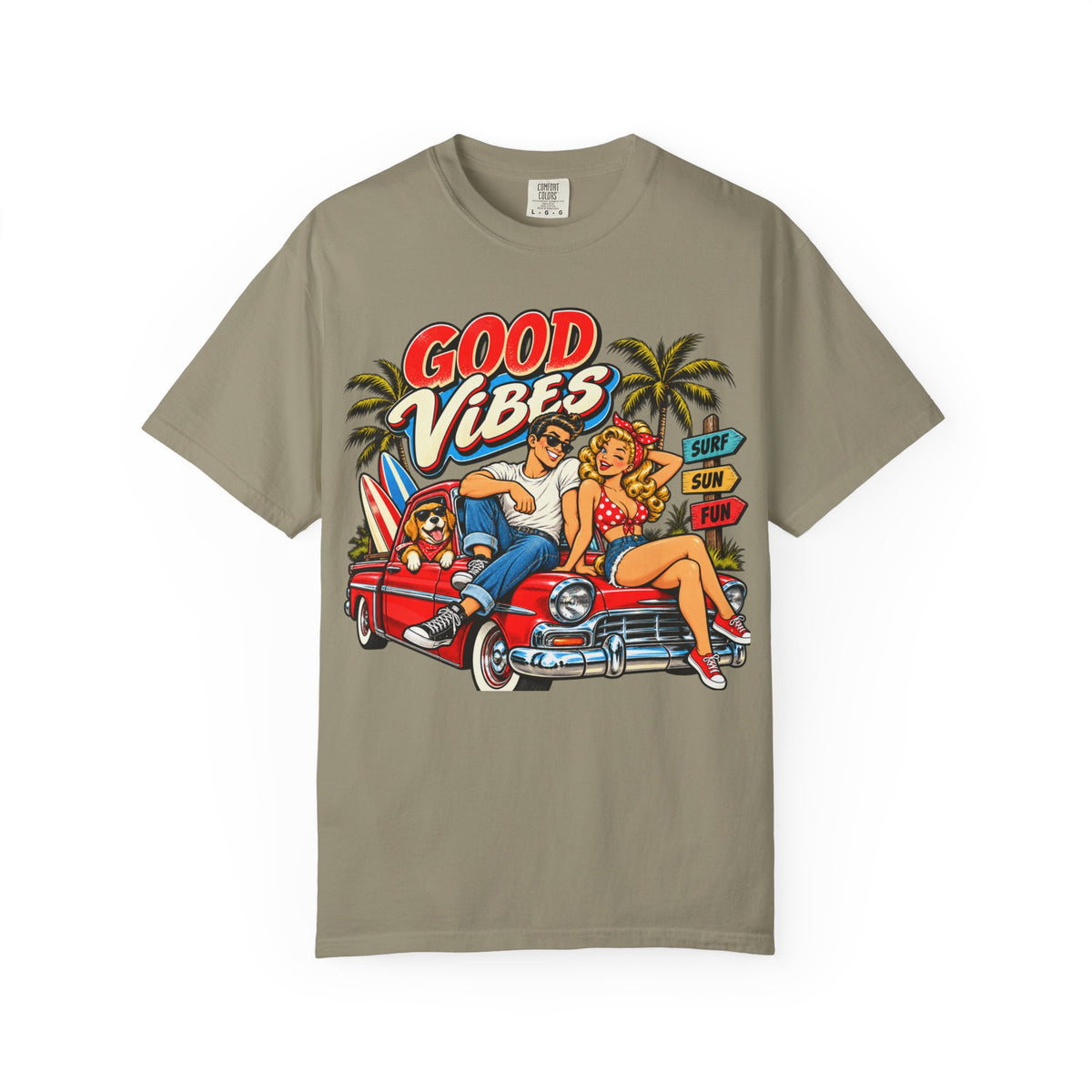 Good Vibes Retro Beach T-Shirt