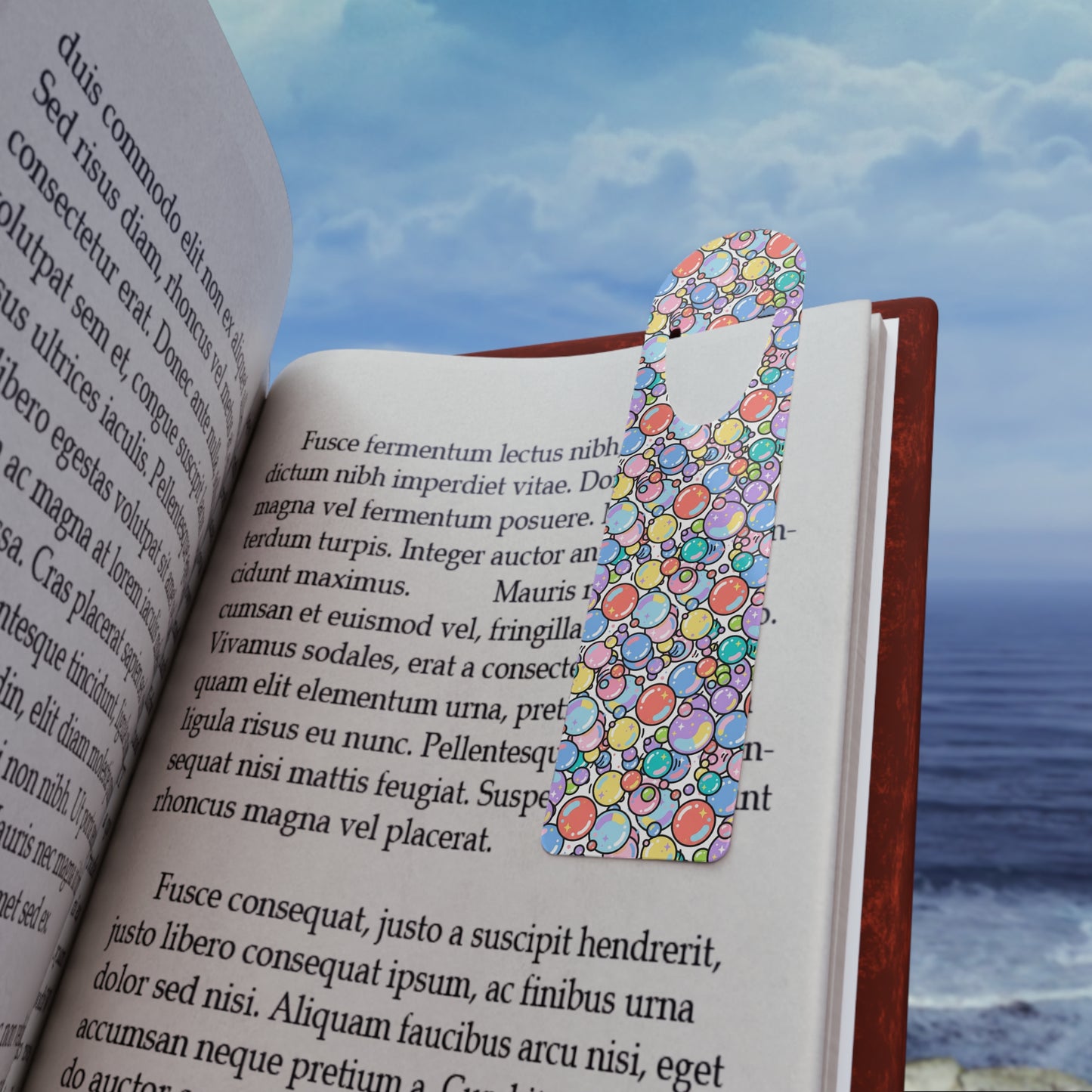 Bubble Pattern Bookmark — Colorful Pastel Bubbles Reading Bookmark
