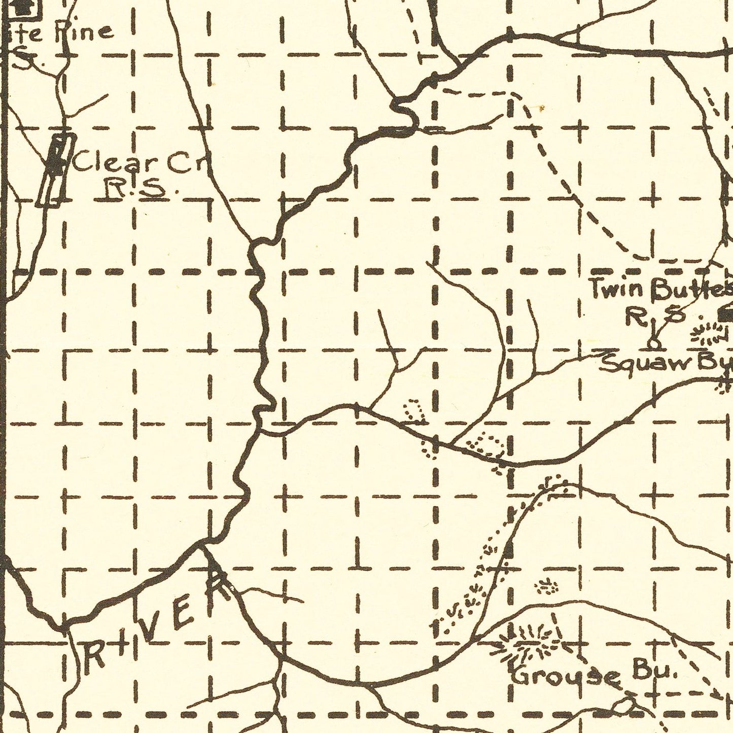 Vintage Columbia National Forest Map 1913