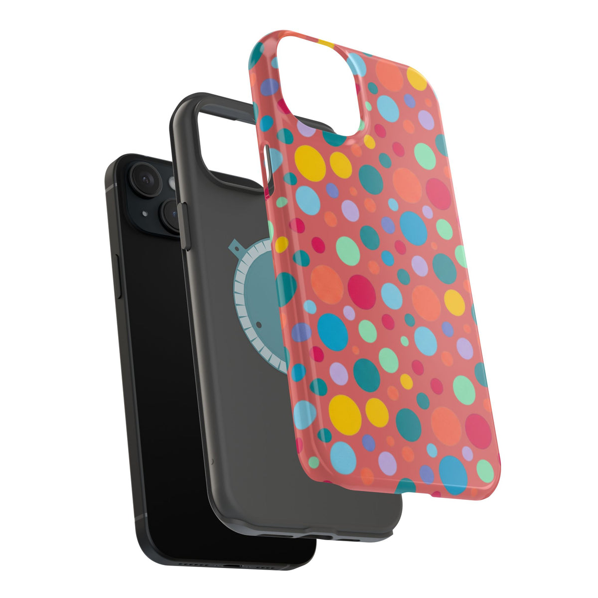 Colorful Polka Dot Magnetic Phone Case — Impact-Resistant, Vibrant Retro Dots
