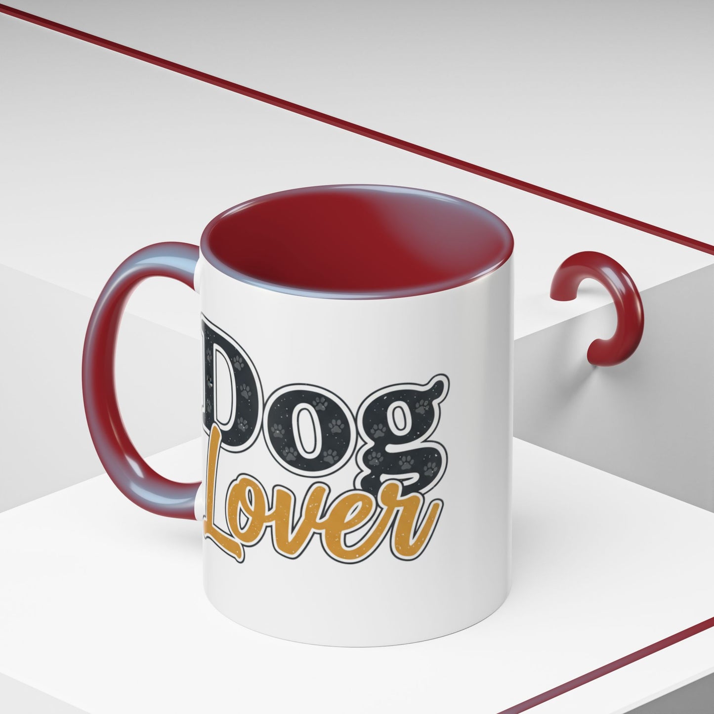 Dog Lover Accent Coffee Mug — 'Dog Lover' 11/15oz Ceramic Mug