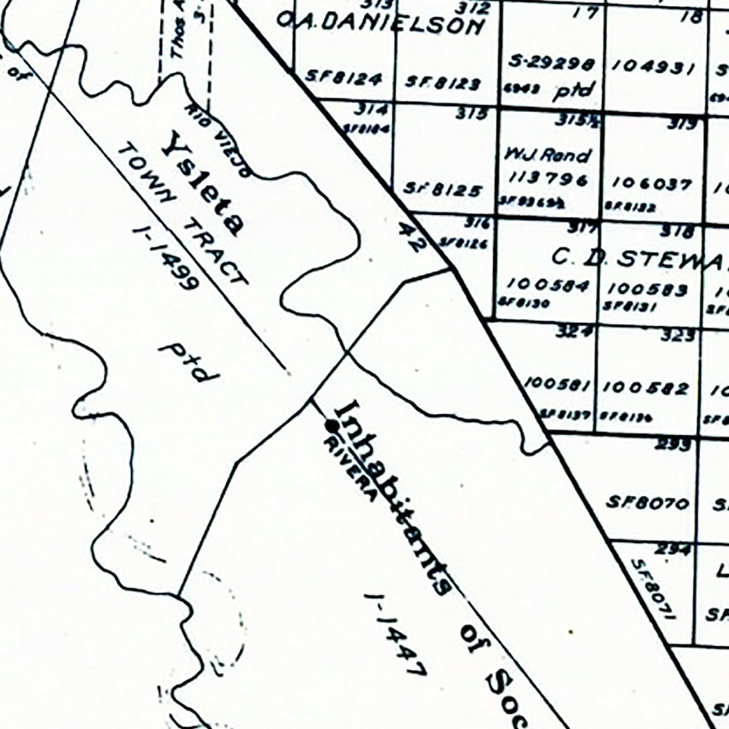 Vintage Map of El Paso County, Texas 1921