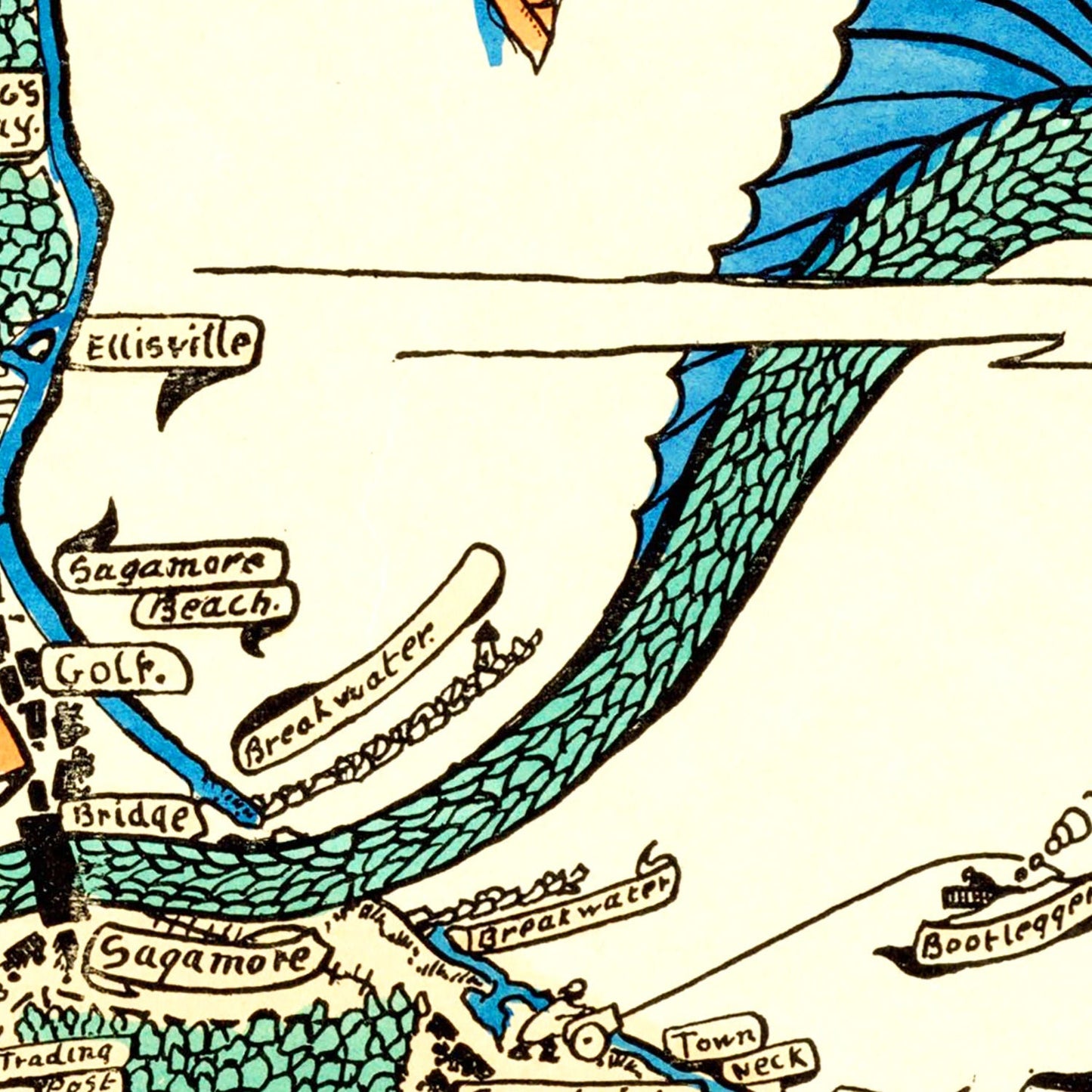 Vintage Map of Cape Cod, 1926