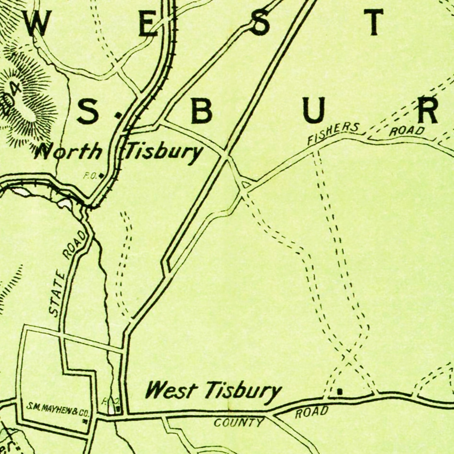Vintage Map of Martha's Vineyard, 1913