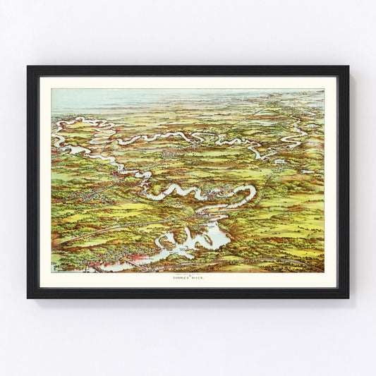 Vintage Map of Charles River, 1900