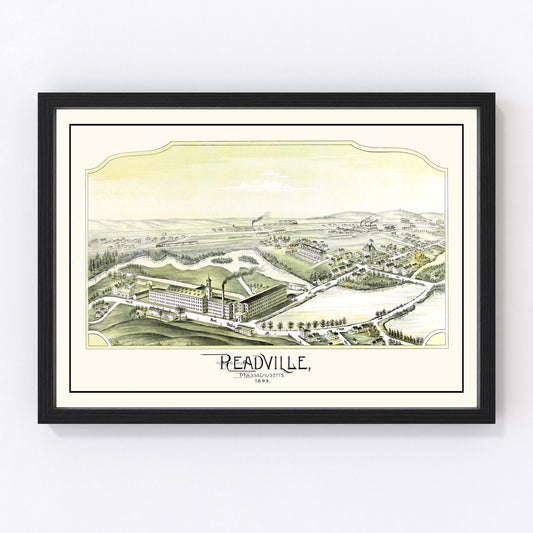 Vintage Map of Readville, Massachusetts 1893
