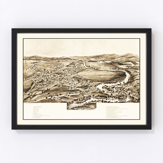 Vintage Map of Enosburg Falls, Vermont 1892