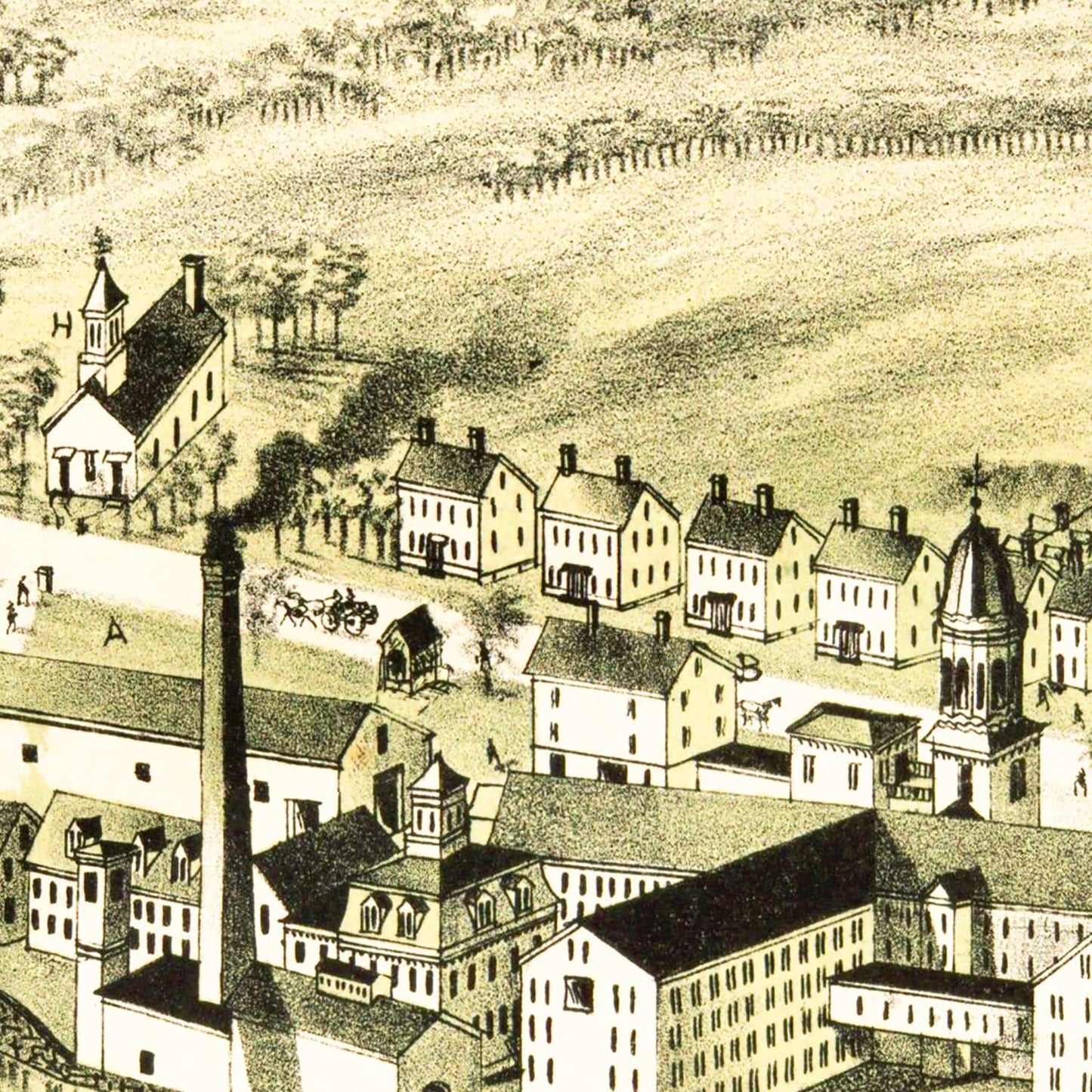 Vintage Map of Dodgeville, Massachusetts 1891