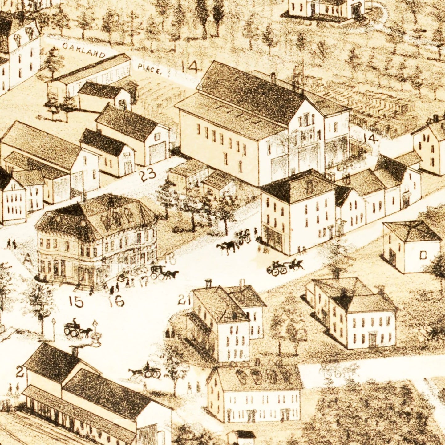 Vintage Map of Mattapan, Massachusetts 1890