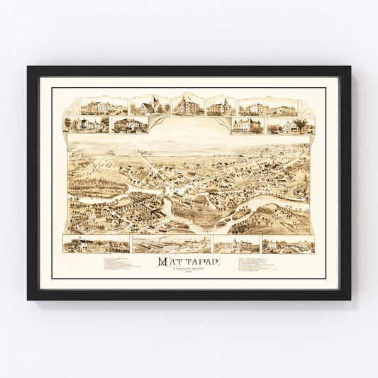 Vintage Map of Mattapan, Massachusetts 1890
