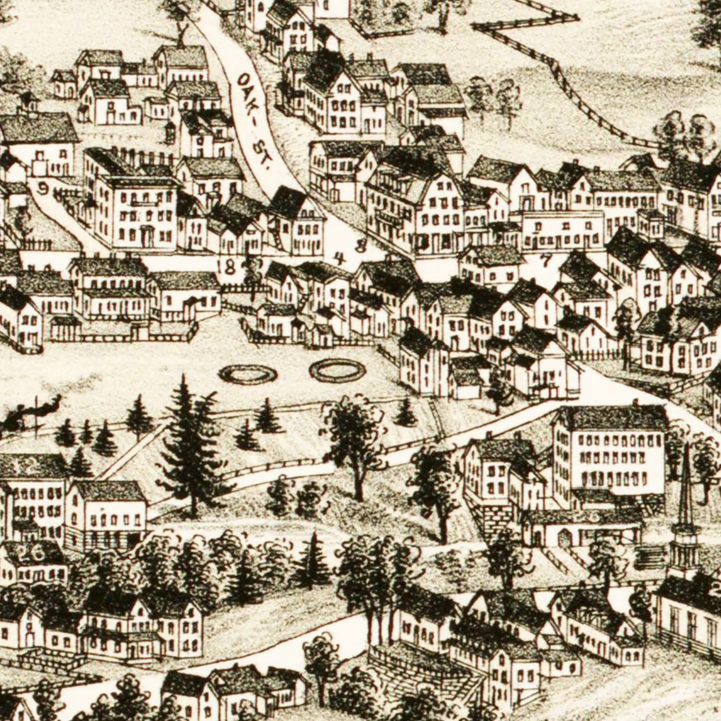 Vintage Map of Springvale, Maine 1888