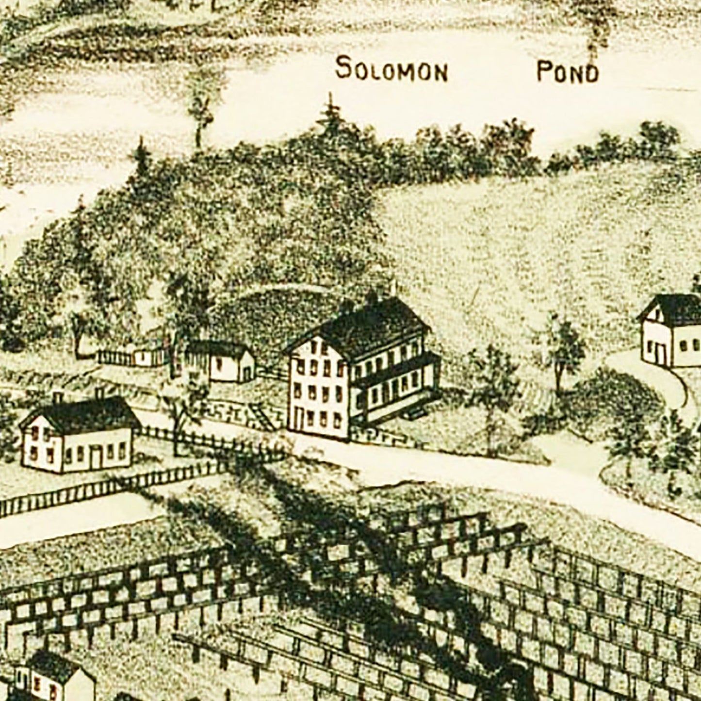 Vintage Map of Chapinville, Massachusetts 1887