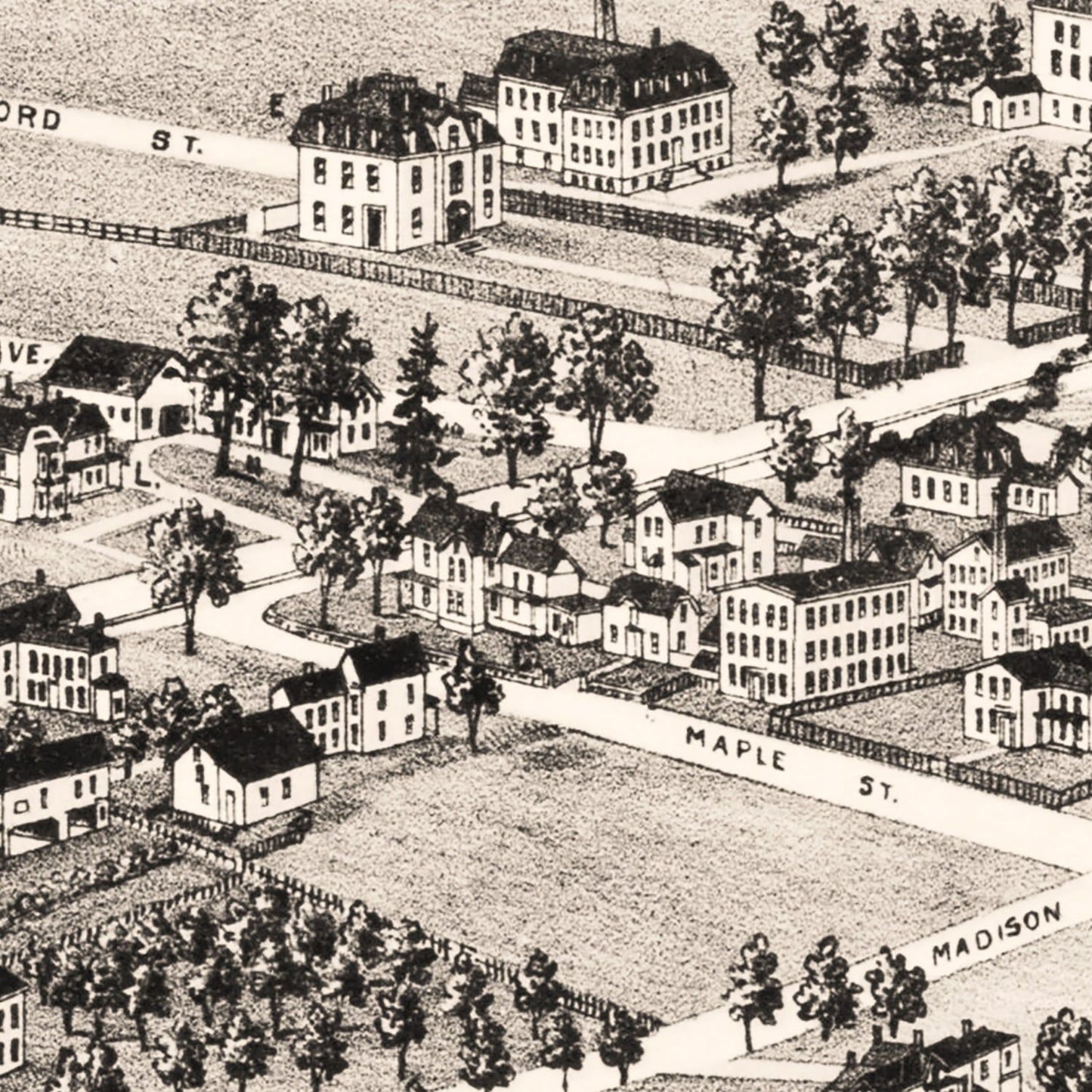 Vintage Map of Cochituate, Massachusetts 1887