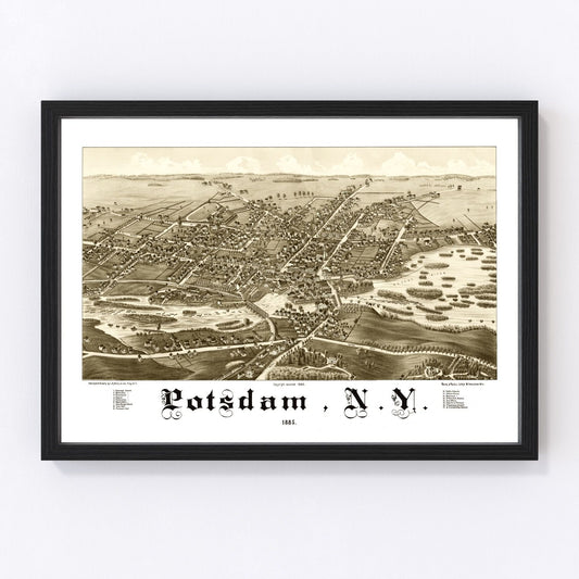 Vintage Map of Potsdam, New York 1885