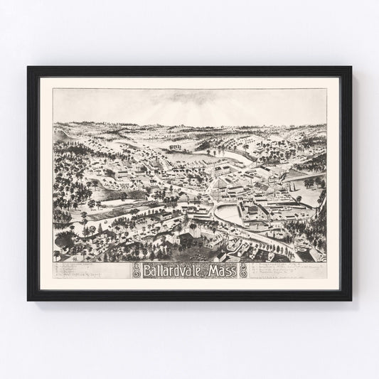 Vintage Map of Ballardvale, Massachusetts 1885