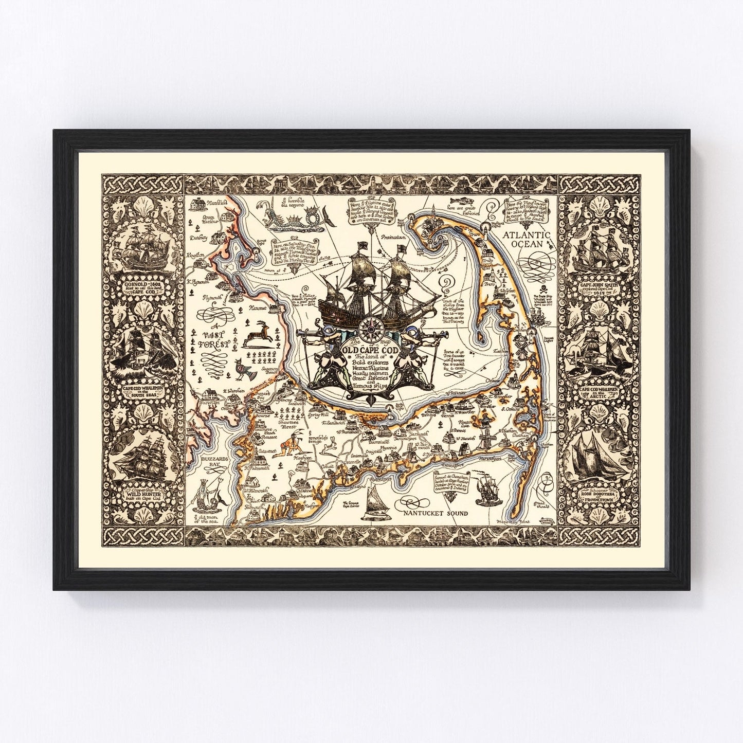 Vintage Map of Cape Cod, 1930