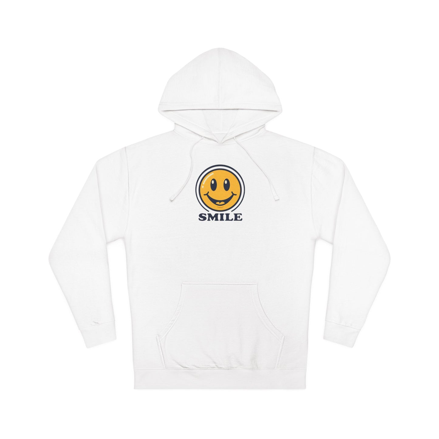 Smile Smiley Face Hoodie — Retro Yellow Emoticon Graphic Pullover