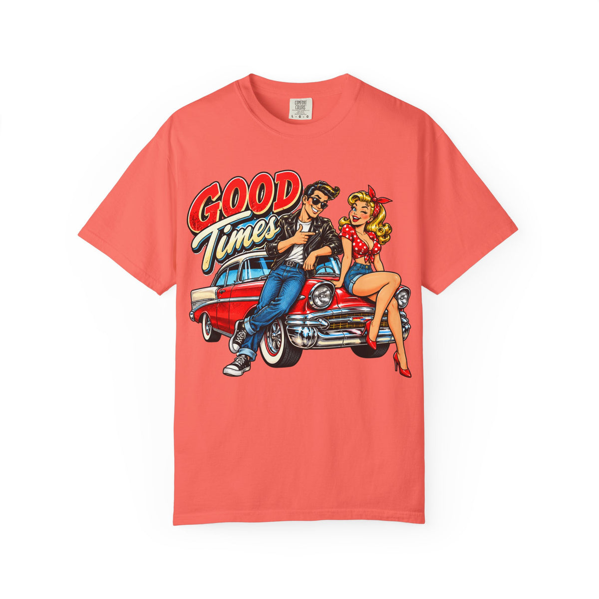 Good Times Retro Car Tee — Vintage 1950s Rockabilly Graphic T‑Shirt