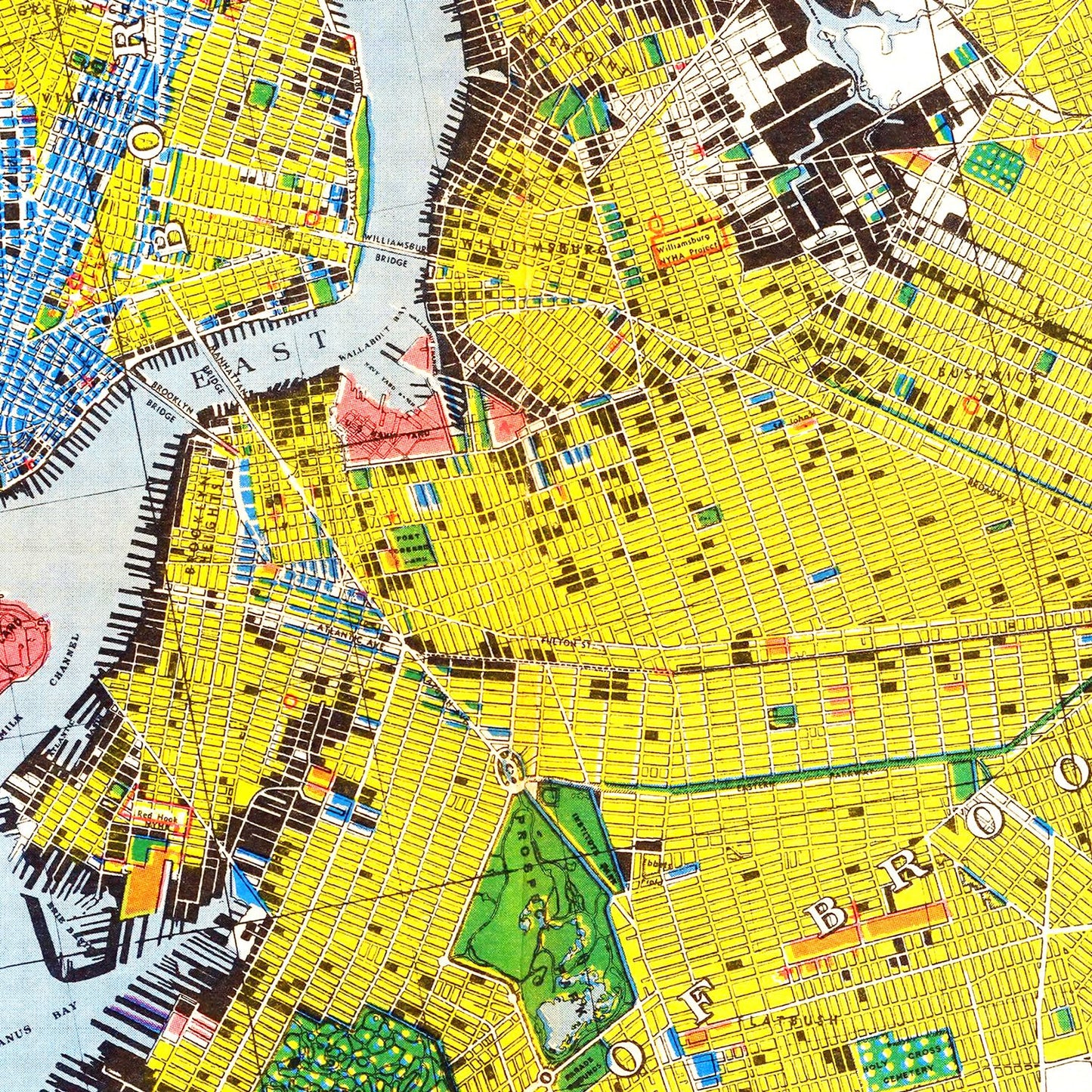 Vintage Map of New York, New York 1939