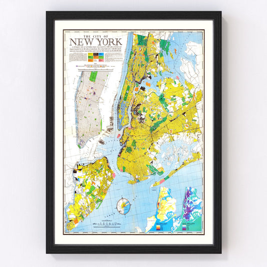 Vintage Map of New York, New York 1939