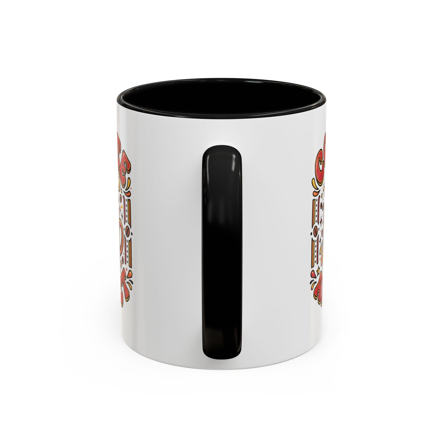 Coffee Addict Accent Mug — "Coffee Power" Retro Coffee Lover Gift (11oz/15oz)
