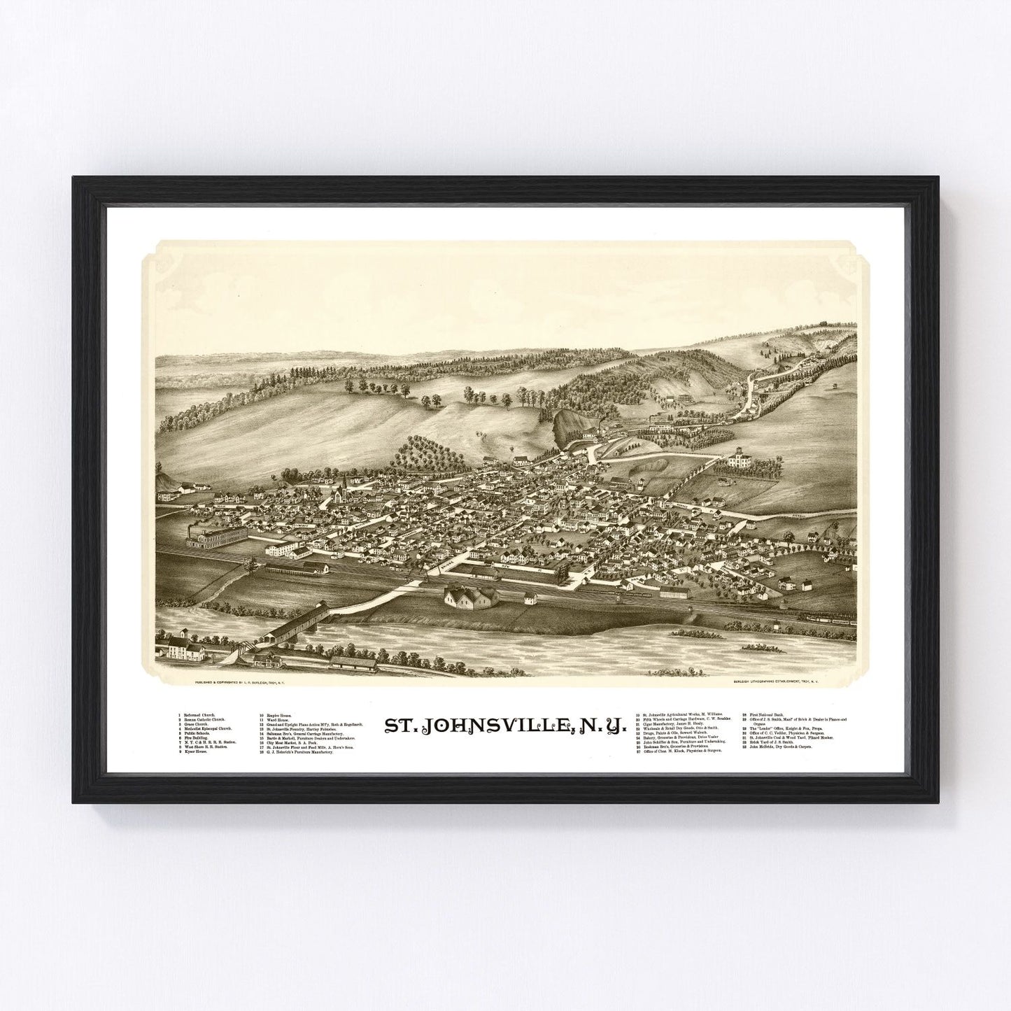 Vintage Map of St. Johnsville, New York 1890