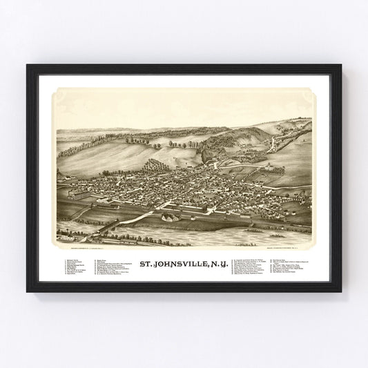 Vintage Map of St. Johnsville, New York 1890