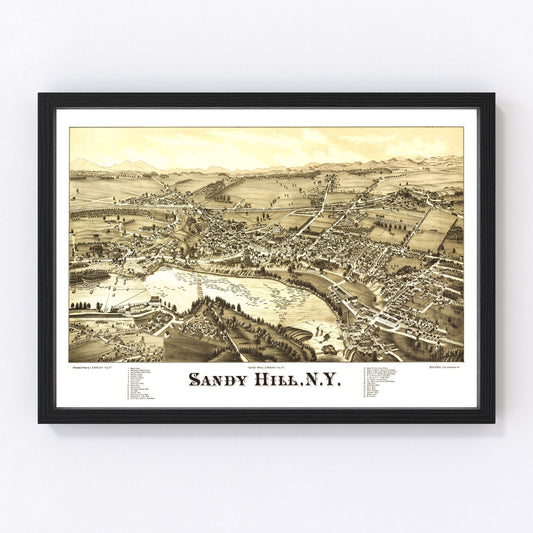 Vintage Map of Sandy Hill, New York 1884