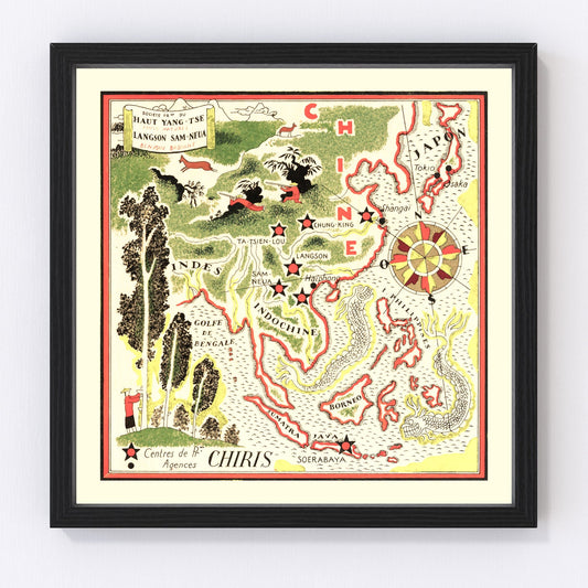 Vintage Map of China 1931