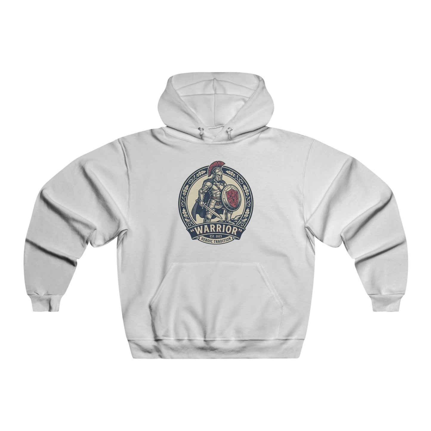 Warrior Spartan Helmet Hoodie - Vintage Military Graphic Sweatshirt
