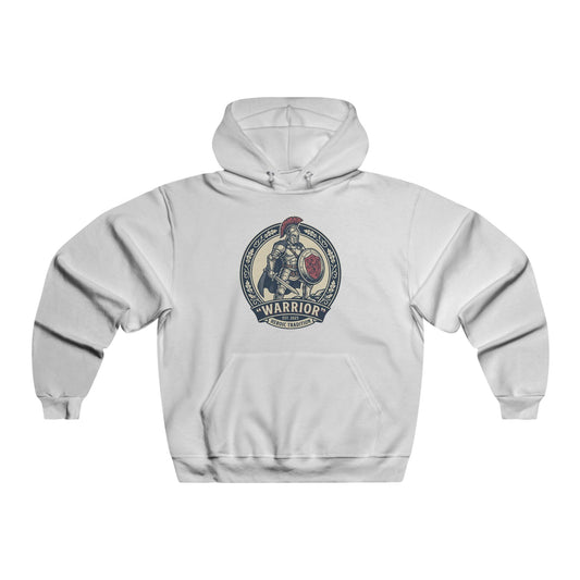 Warrior Spartan Helmet Hoodie - Vintage Military Graphic Sweatshirt