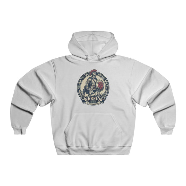Warrior Spartan Helmet Hoodie - Vintage Military Graphic Sweatshirt