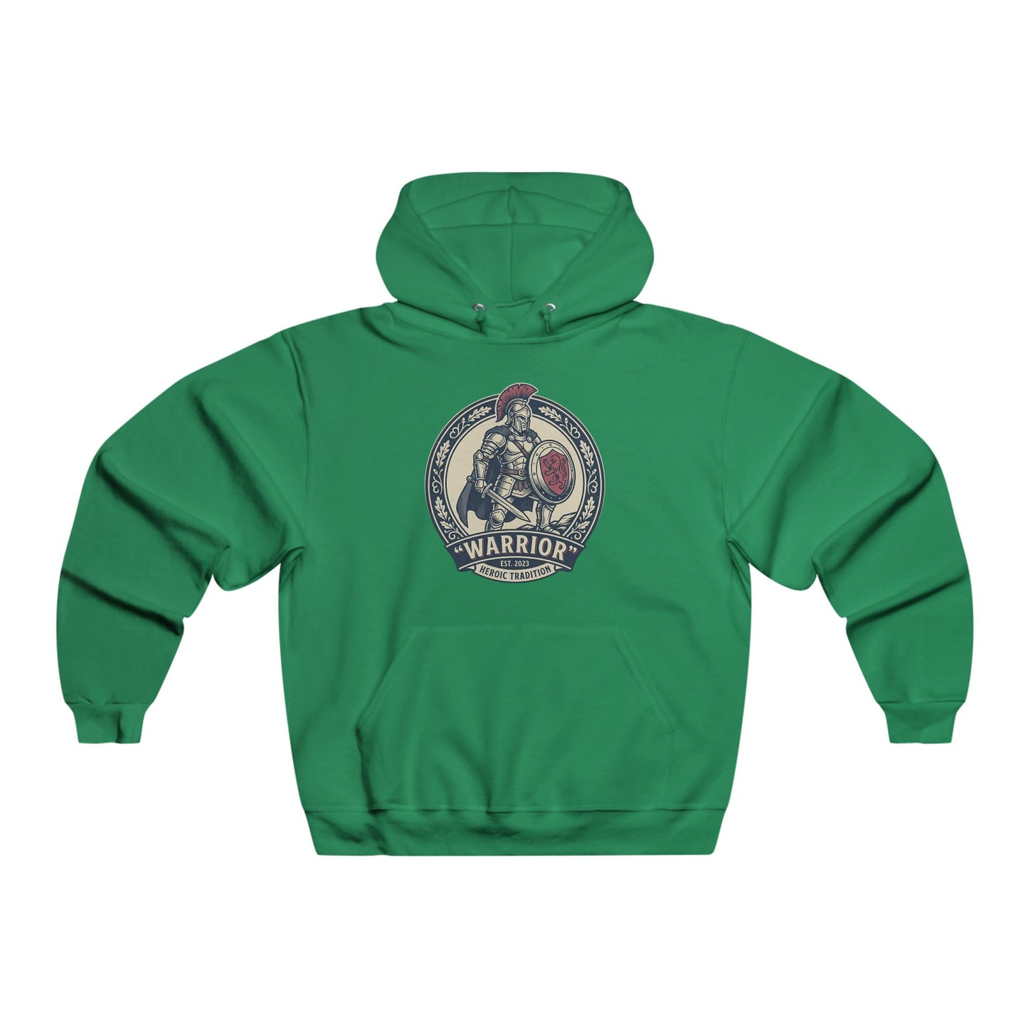 Warrior Spartan Helmet Hoodie - Vintage Military Graphic Sweatshirt