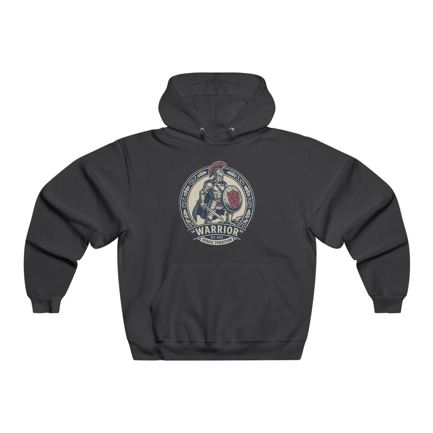 Warrior Spartan Helmet Hoodie - Vintage Military Graphic Sweatshirt