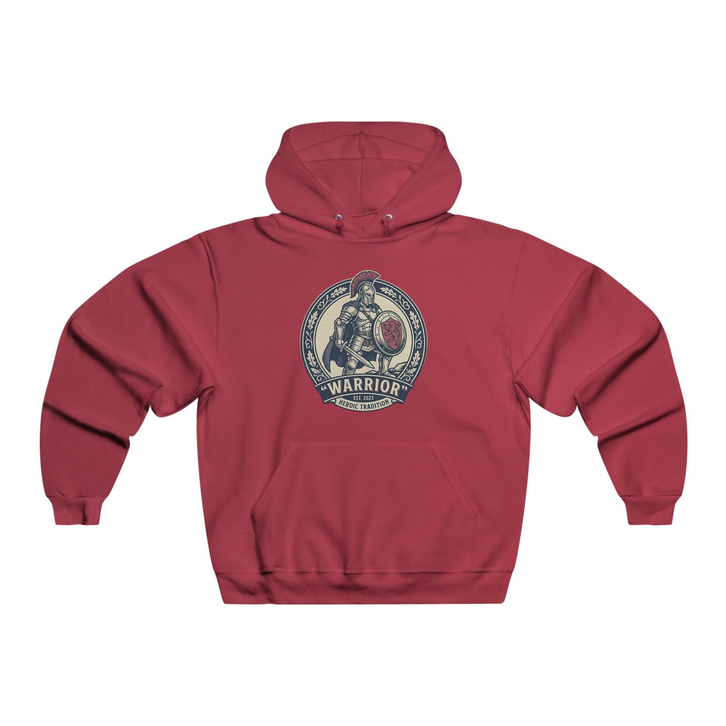 Warrior Spartan Helmet Hoodie - Vintage Military Graphic Sweatshirt