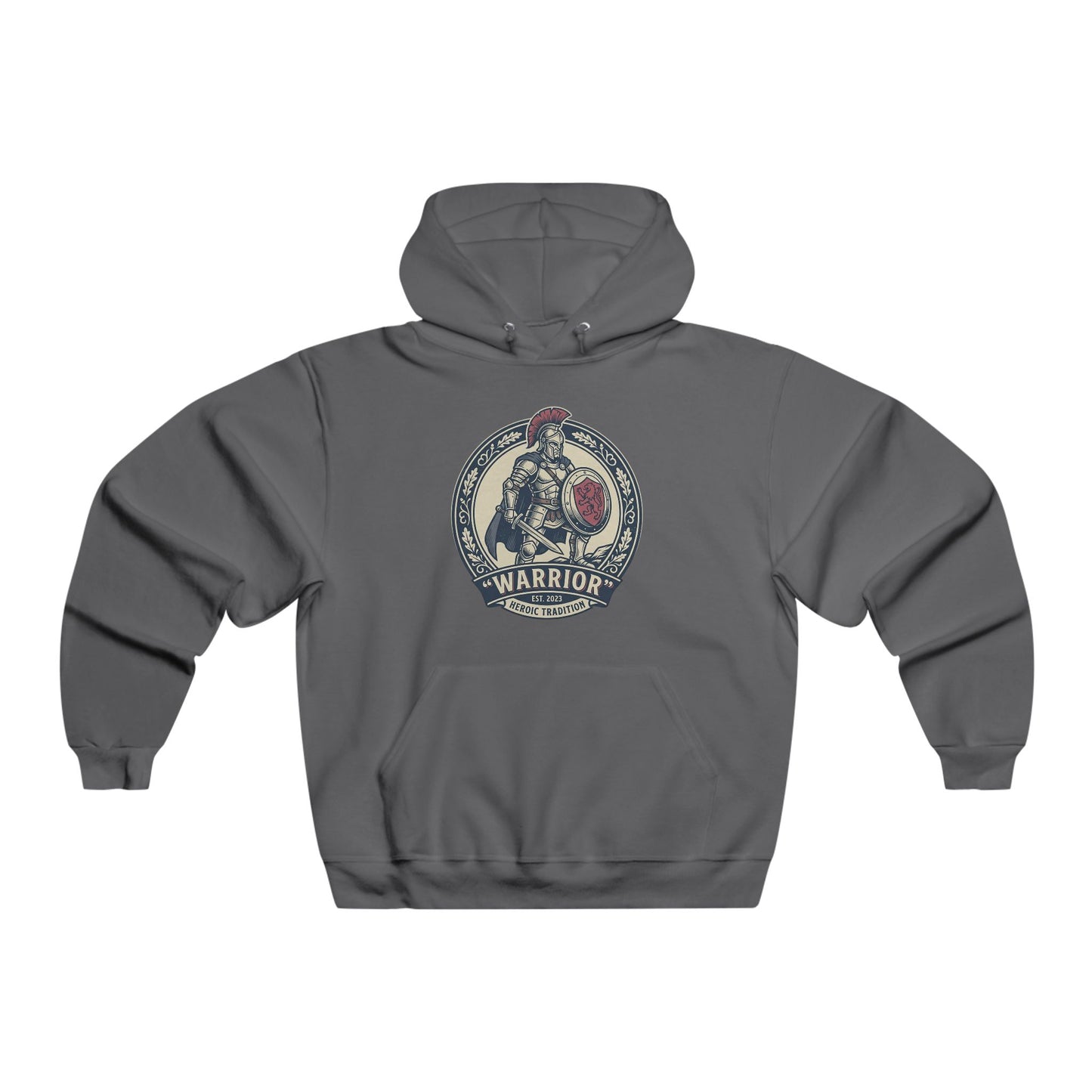 Warrior Spartan Helmet Hoodie - Vintage Military Graphic Sweatshirt