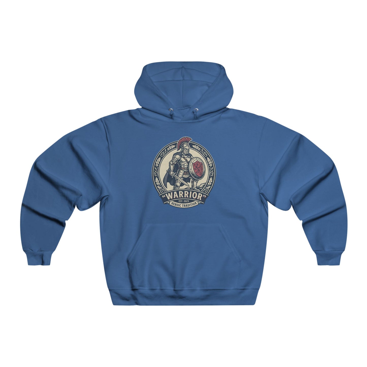 Warrior Spartan Helmet Hoodie - Vintage Military Graphic Sweatshirt