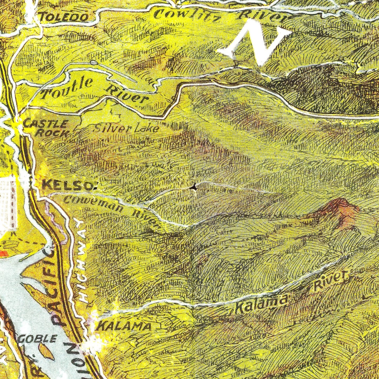 Vintage Map of Longview, Washington 1923