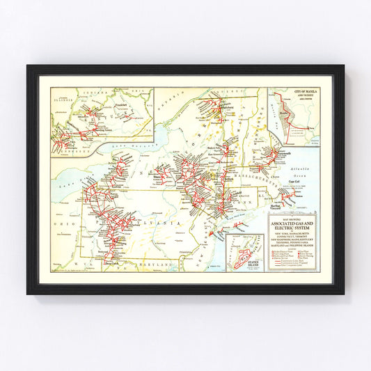 Vintage Map of New York 1926