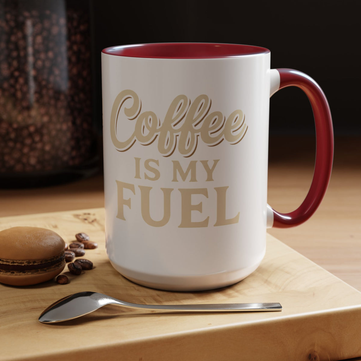 Coffee Is My Fuel Accent Coffee Mug — 11/15oz Ceramic Gift for Coffee Lovers