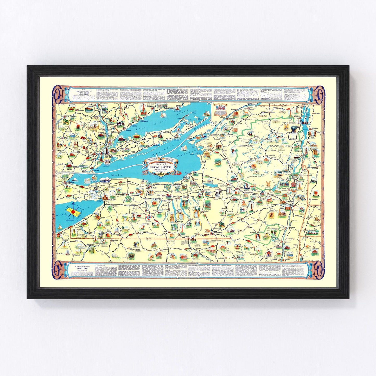Vintage Map of New York 1934