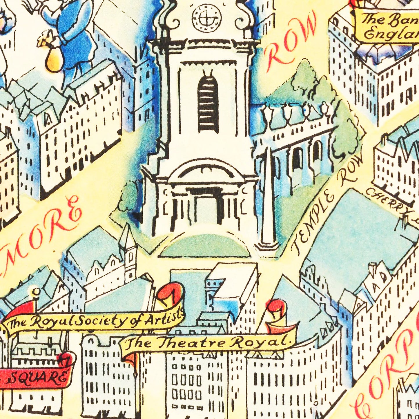 Vintage Map of Birmingham, England 1940