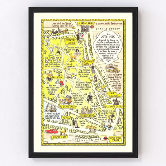 Vintage Map of Hyde Park, 1948