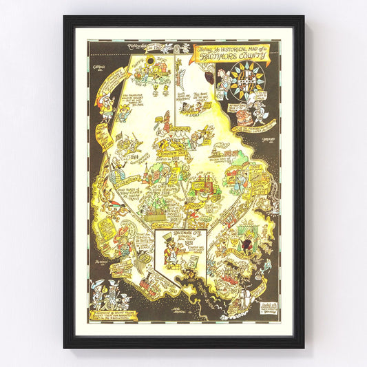 Vintage Map of Baltimore County, Maryland 1935