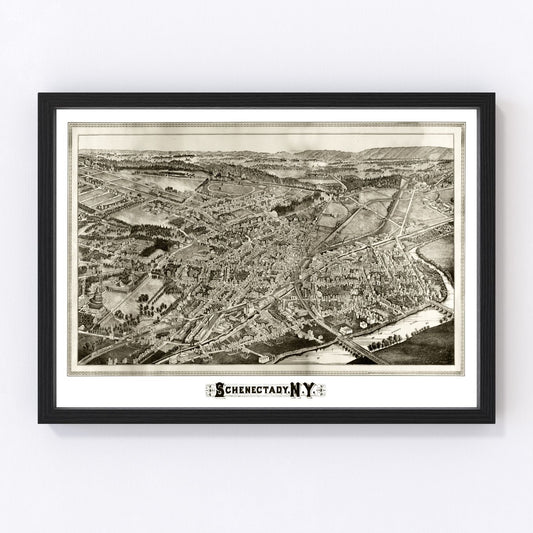 Vintage Map of Schenectady, New York 1882
