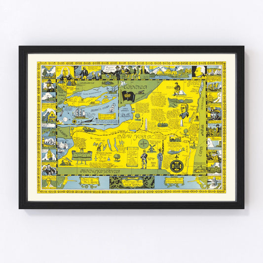 Vintage Map of New York 1928